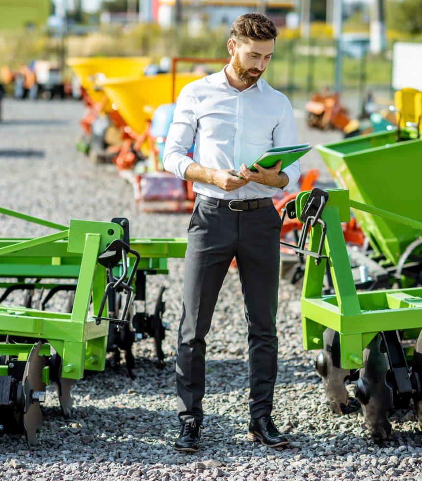 Salesman at the agricultural shop